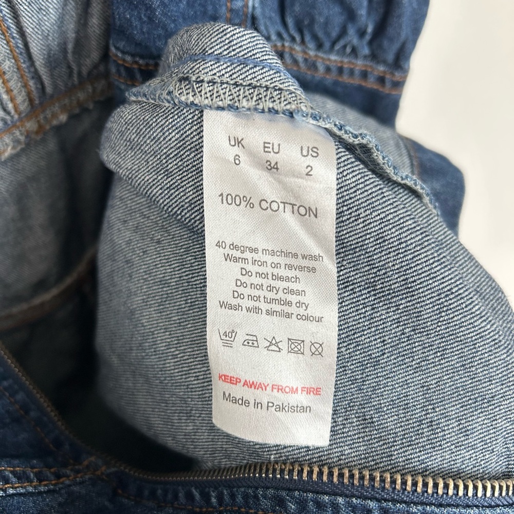 100% Cotton Denim Mini Dress - Picture 3 of 4